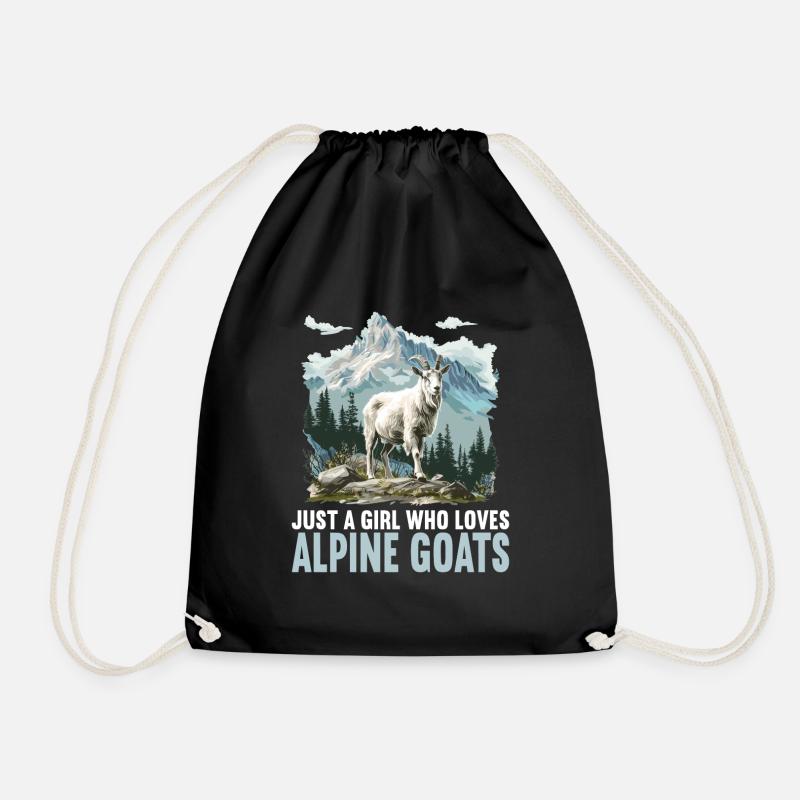 Alpine Goat Bergziegen Bergziege - Turnbeutel - Schwarz