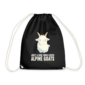 Alpine Goat Mountain Goats Mountain Goat - Drawstring Bag - black - Front