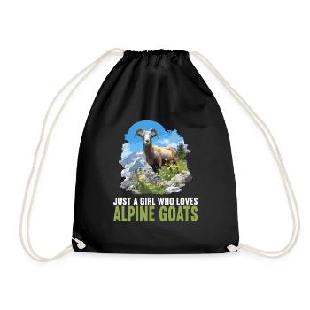 Alpine Goat Mountain Goats Mountain Goat - Drawstring Bag - black - Front