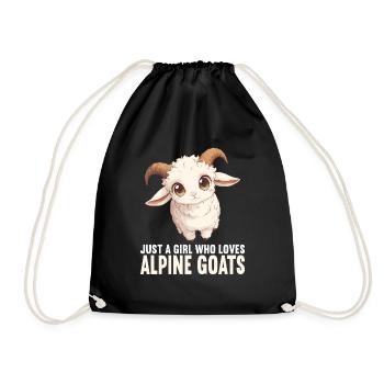 Alpine Goat Mountain Goats Mountain Goat - Drawstring Bag - black - Front