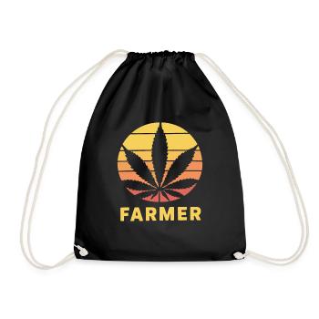 Weed Farmer - Drawstring Bag - black - Front