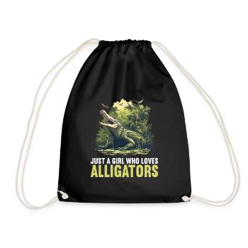 Alligatoren Alligator - Turnbeutel - Schwarz - Vorne