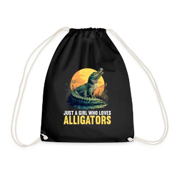 Alligatoren Alligator - Turnbeutel - Schwarz - Vorne