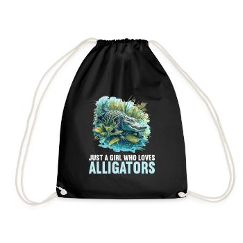Alligatoren Alligator - Turnbeutel - Schwarz - Vorne