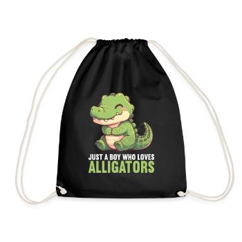Alligatoren Alligator - Turnbeutel - Schwarz - Vorne