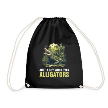 Alligatoren Alligator - Turnbeutel - Schwarz - Vorne