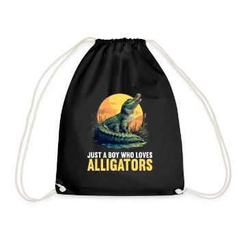 Alligatoren Alligator - Turnbeutel - Schwarz - Vorne