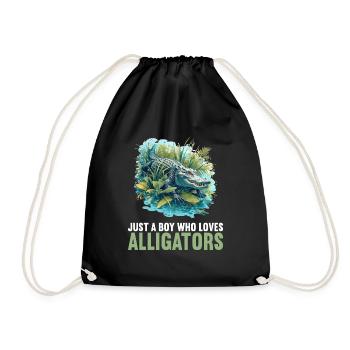 Alligatoren Alligator - Turnbeutel - Schwarz - Vorne