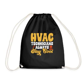 Chauffage, Climatisation, Ventilation, Technicien - Sac de sport léger - noir - Devant