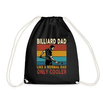 Billiard Dad Like A Normal Dad Only Cooler - Turnbeutel - Schwarz - Vorne