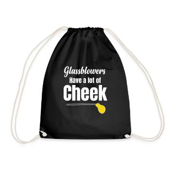 Glassblowers turn arsonists into artists. - Drawstring Bag - black - Front