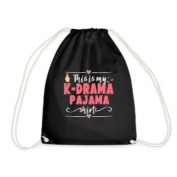 Korean Drama Merch K-Drama Lover Fan - Drawstring Bag - black - Front
