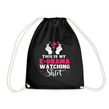 Korean Drama Merch K-Drama Lover Fan - Drawstring Bag - black - Front