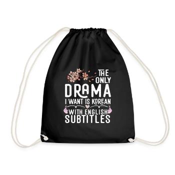 Korean Drama Merch K-Drama Lover Fan - Drawstring Bag - black - Front