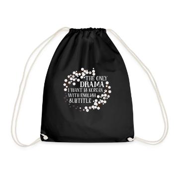 Korean Drama Merch K-Drama Lover Fan - Drawstring Bag - black - Front
