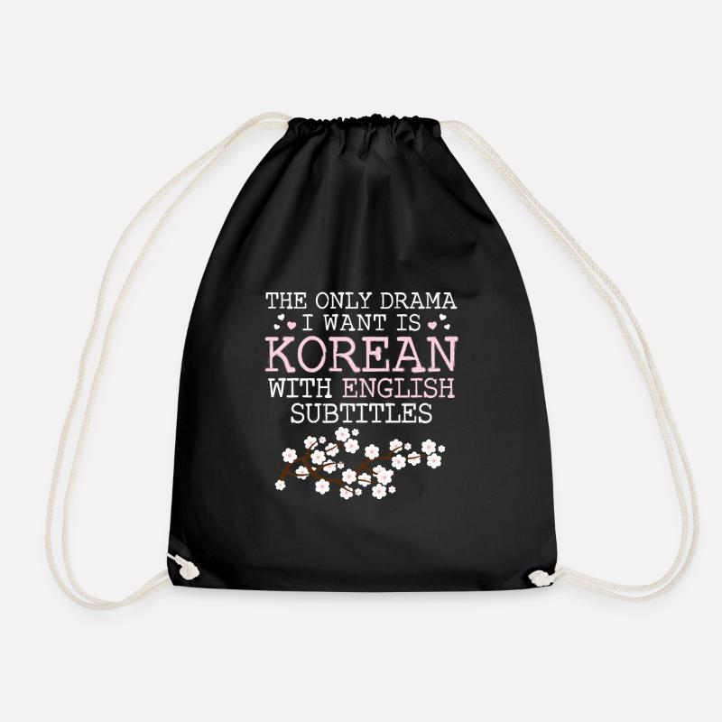 Korean Drama Merch K-Drama Lover Fan - Drawstring Bag - black