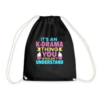 Korean Drama Merch K-Drama Lover Fan - Drawstring Bag - black - Front