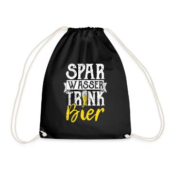 Beer Drinking Beer Fun Beer Pong Hops Drinking Drinking Drinks - Drawstring Bag - black - Front