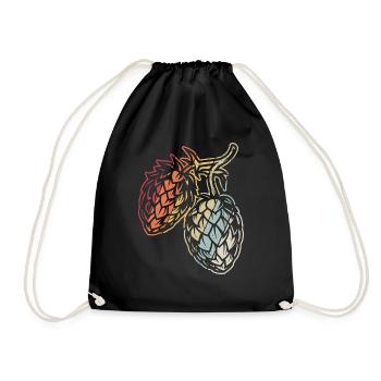 Vintage Beer Beer Drinking Beer Fun Beer Pong Drinking - Drawstring Bag - black - Front