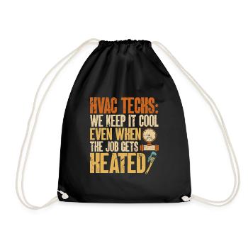 Chauffage, Climatisation, Ventilation, Technicien - Sac de sport léger - noir - Devant