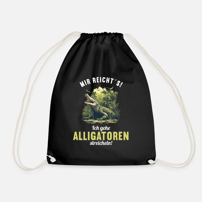 Alligatoren Alligator - Turnbeutel - Schwarz
