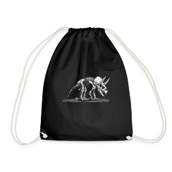 The Humor of Paleontology Dinosaurs - Drawstring Bag - black - Front