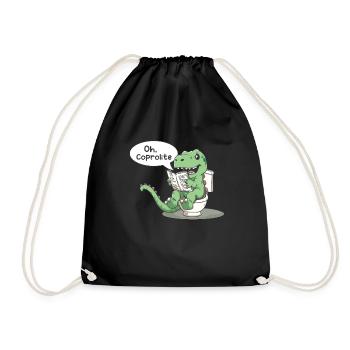 The Humor of Paleontology Dinosaurs - Drawstring Bag - black - Front