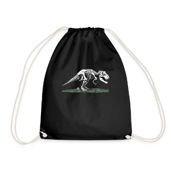The Humor of Paleontology Dinosaurs - Drawstring Bag - black - Front