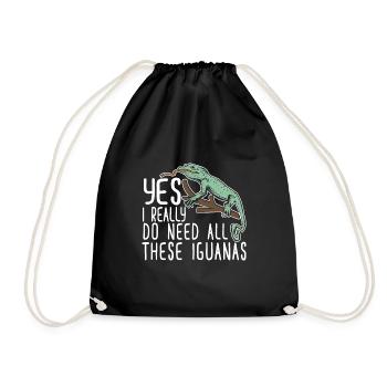 Herpétologiste amateur de reptiles iguanien - Sac de sport léger - noir - Devant