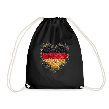 Germany German German GER Almanya Alemania - Drawstring Bag - black - Front