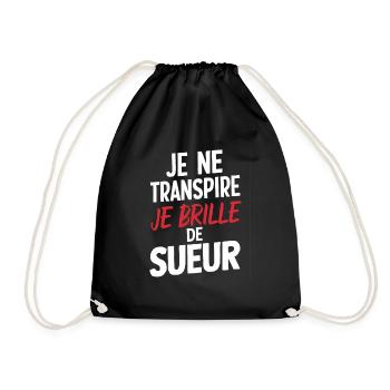 Je Ne Transpire Je Brille De Sueur Humour Fitness - Sac de sport léger - noir - Devant