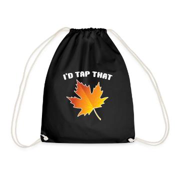 Je tapais sur cet érable en tapant sur la feuille d’érable - Sac de sport léger - noir - Devant