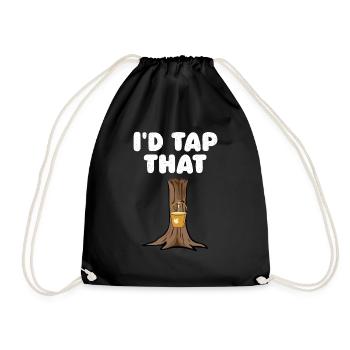 Je tapais cet arbre érable en tapant sur la feuille d’érable - Sac de sport léger - noir - Devant