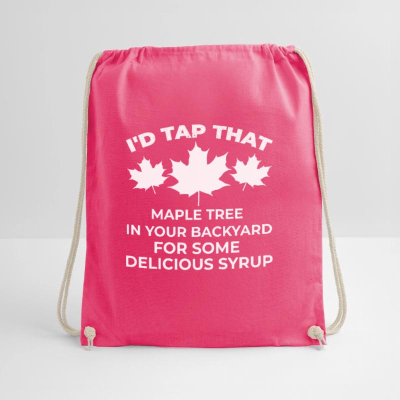 I Tap That Maple Tree Maple Tree Maple Leaf Drawstring Bag