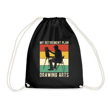 Artiste Peintre Graphique Mon Plan de Retraite Dessin - Sac de sport léger - noir - Devant