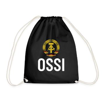 DDR Wappen, Osten, Ossi Geschenk - Turnbeutel - Schwarz - Vorne
