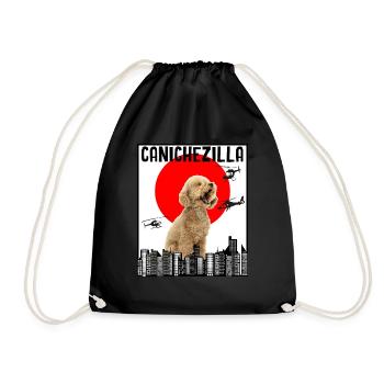 Grimmiger Pudelhund! Süßer Hundebesitzer - Turnbeutel - Schwarz - Vorne