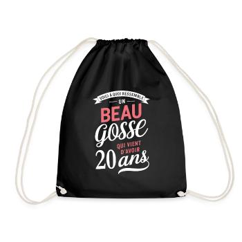 Un Beau Gosse De 20 Ans Cadeau Anniversaire Drôle - Sac de sport léger - noir - Devant