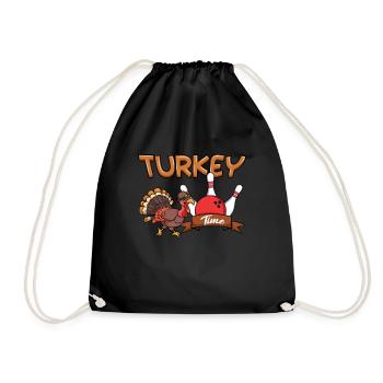 Heure de la dinde Bowling de dinde Thanksgiving - Sac de sport léger - noir - Devant