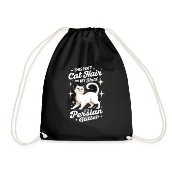 Katze Perser Geschenk - Turnbeutel - Schwarz - Vorne