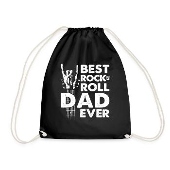 Bester Rock'n'Roll-Vater aller Zeiten Gitarrenmusiker Bester - Turnbeutel - Schwarz - Vorne