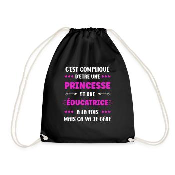 educatrice - Sac de sport léger - noir - Devant