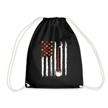 Flag Tapping Maple Tree Maple Leaf - Drawstring Bag - black - Front