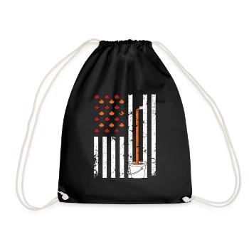 Maple Tapping Drapeau Érable Feuille d’érable - Sac de sport léger - noir - Devant