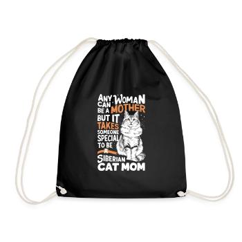 Katze Sibirische Geschenk - Turnbeutel - Schwarz - Vorne