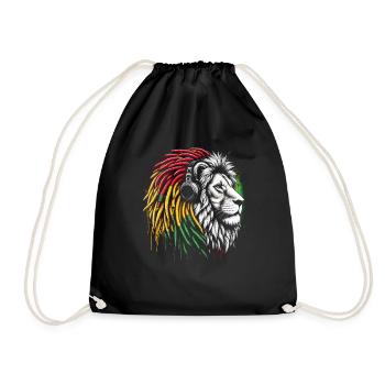 Lion jamaïcain Reggae Root Lion Judah Rasta - Sac de sport léger - noir - Devant