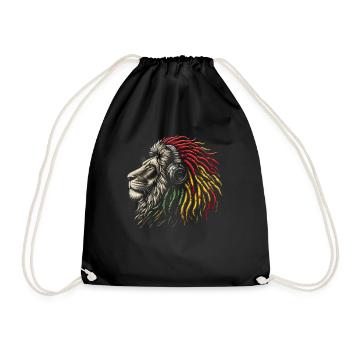 Lion jamaïcain Reggae Root Lion Judah Rasta - Sac de sport léger - noir - Devant