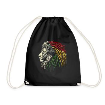 Lion jamaïcain Reggae Root Lion Judah Rasta - Sac de sport léger - noir - Devant