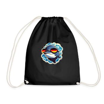 Delfin, Allemagne, Football - Sac de sport léger - noir - Devant