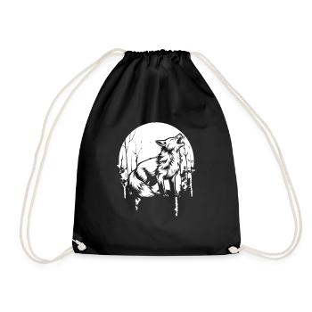 Hurlement de la lune du renard - Sac de sport léger - noir - Devant